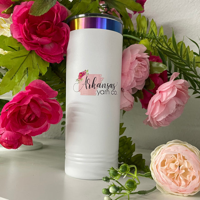 ArkansasYarnCo White Tumbler
