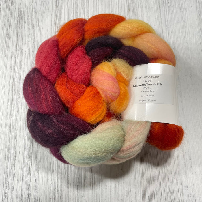 Desert Panda Polwarth Silk Fiber Braids