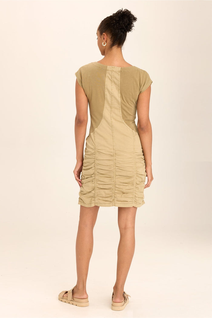 Wearables Aviana Ruched Cap-Sleeve Mini Dress