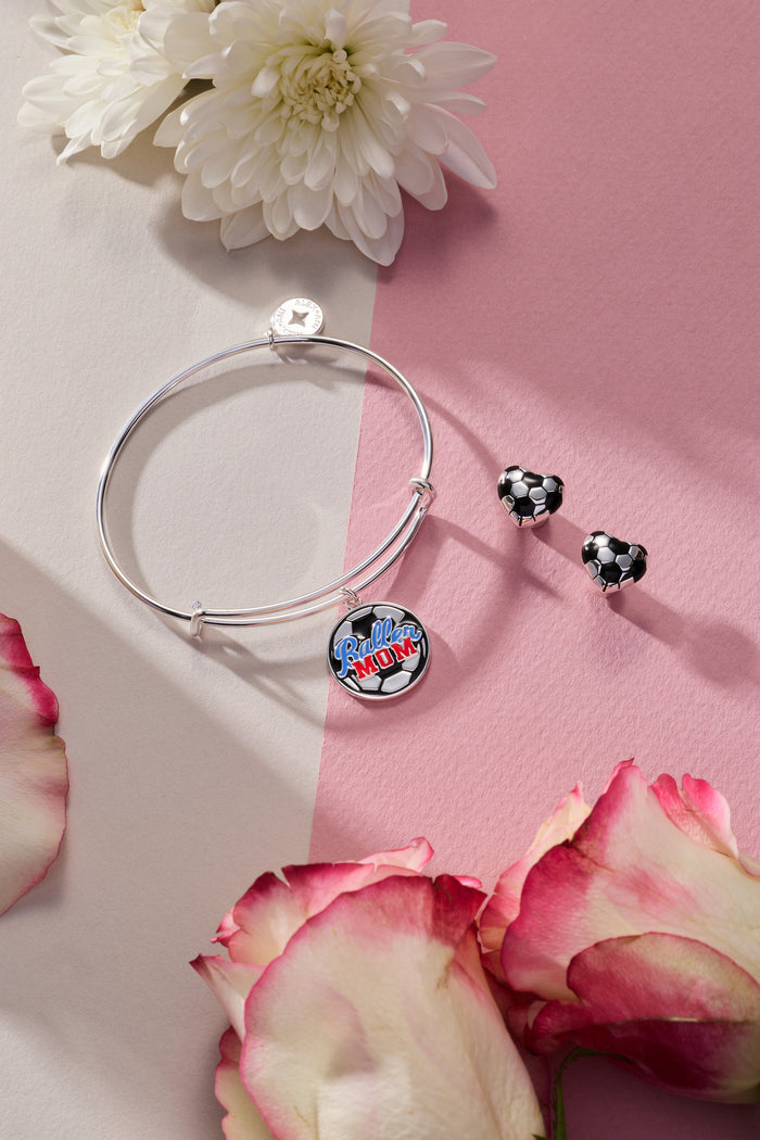 'Baller Mom' Soccer Charm Bangle