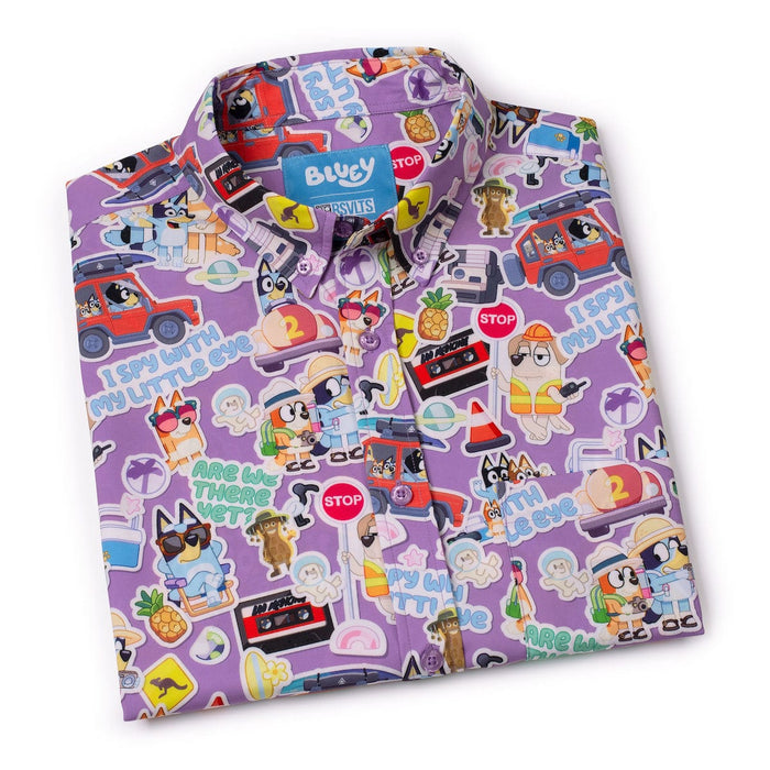 Bluey "Road Trip"_ KUNUFLEX Short Sleeve Shirt