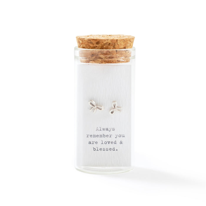 Bows - Message in a Bottle Earrings