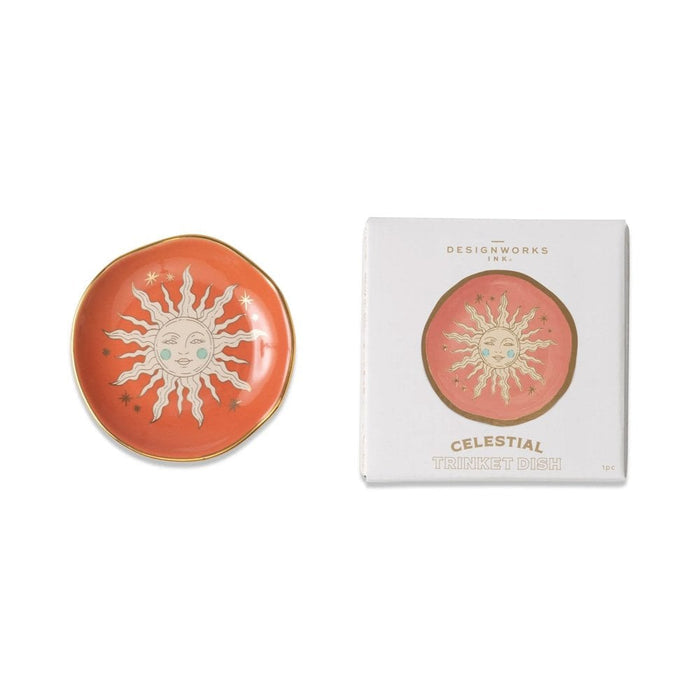 CELESTIAN CERAMIC TRINKET DISH- TERRACOTA SUN