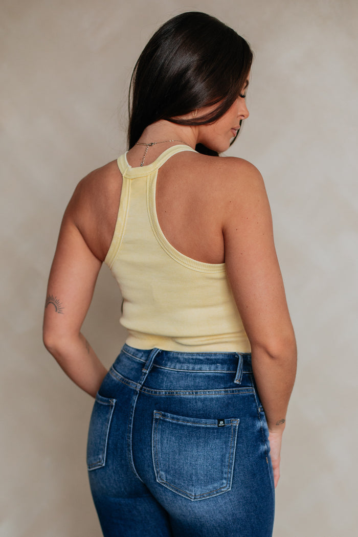Chann Ribbed Tank - Lemon