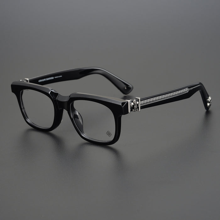 Chrome Hearts Silver Black Glasses – sunglasses front view