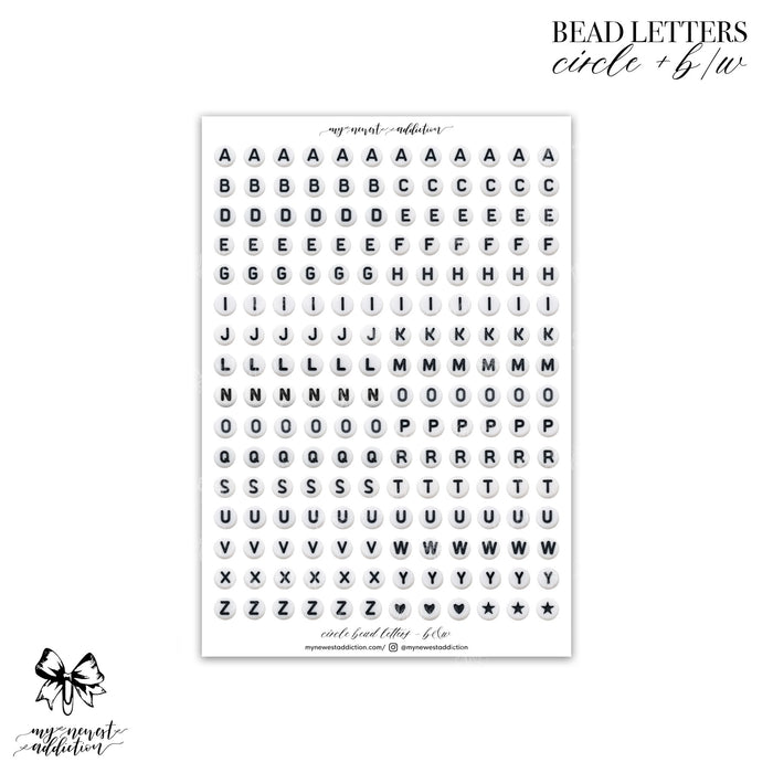 Circle Bead Letters