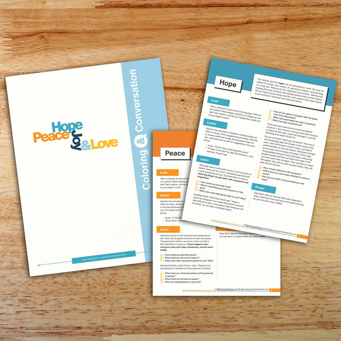 Coloring & Conversation: Hope, Peace, Joy, and Love