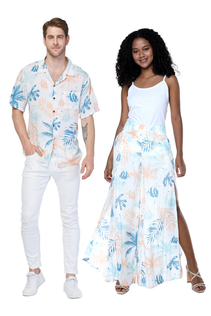 Couple Niihau Set in Sandy Beach White
