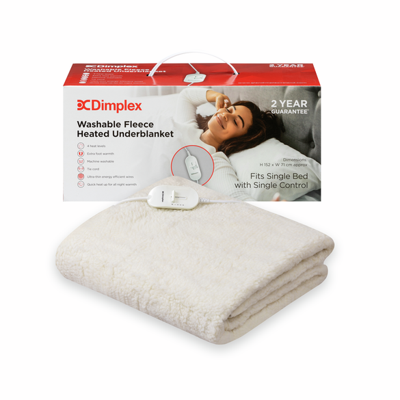 Dimplex Single Washable Fleece Heated Underblanket Electric Blanket – view 2