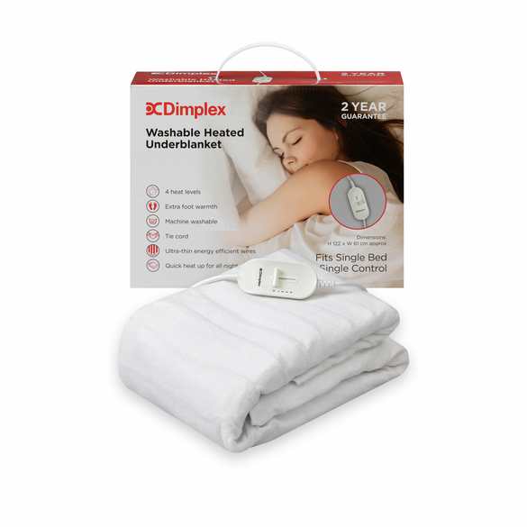 Dimplex Single Washable Heated Underblanket Electric Blanket – view 2