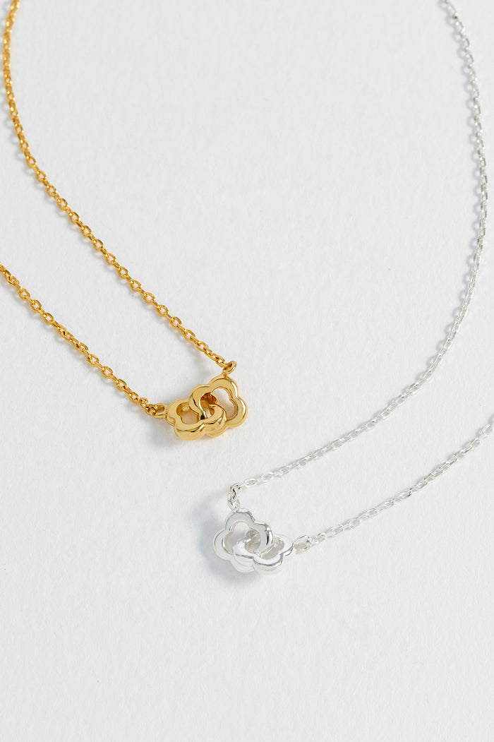 Double-Linked Flower Necklace