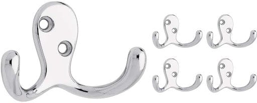 Durable, Elegant, Chrome Clothing Hooks with Screws - CHGM087 ebuystt