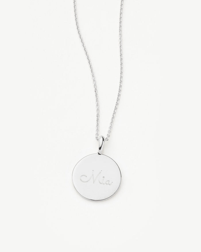 Engravable Round Necklace | Sterling Silver Necklaces Missoma