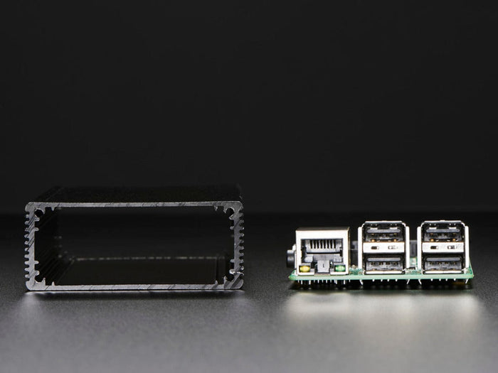 Extruded Aluminum Enclosure Box - 100mm x 67mm x 26mm by The Pi Hut - The Pi Hut