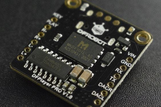 Fermion: DFPlayer Pro - Mini MP3 Player with 128MB Storage by DFRobot - The Pi Hut