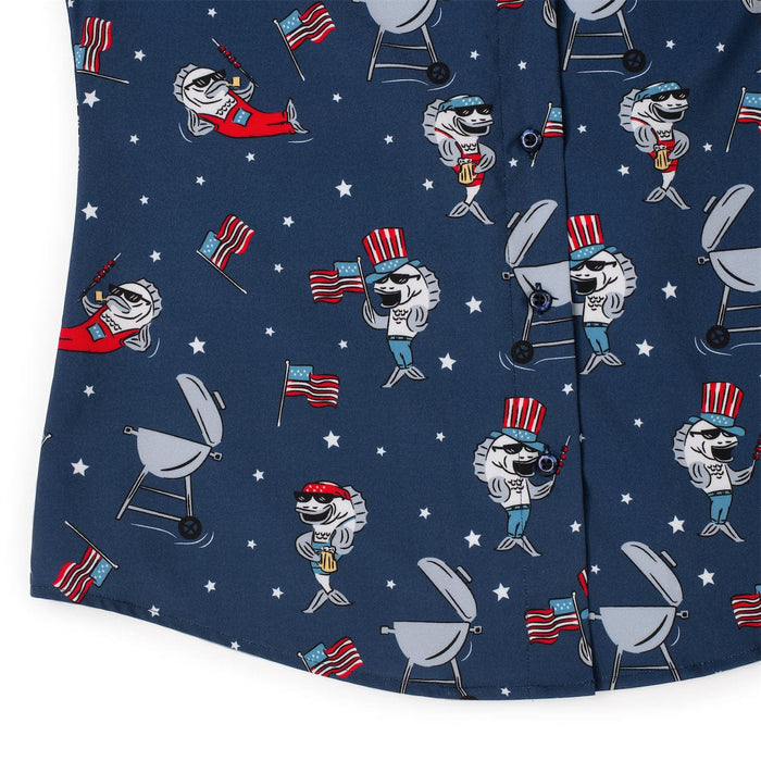RSVLTS RSVLTS American Collection "American Fish" _ Women's KUNUFLEX Short Sleeve Shirt