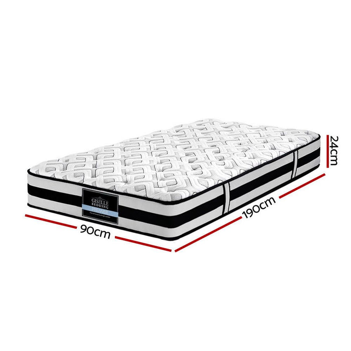 Giselle Bedding 24cm Mattress Super Firm Single -Home Living Store - -