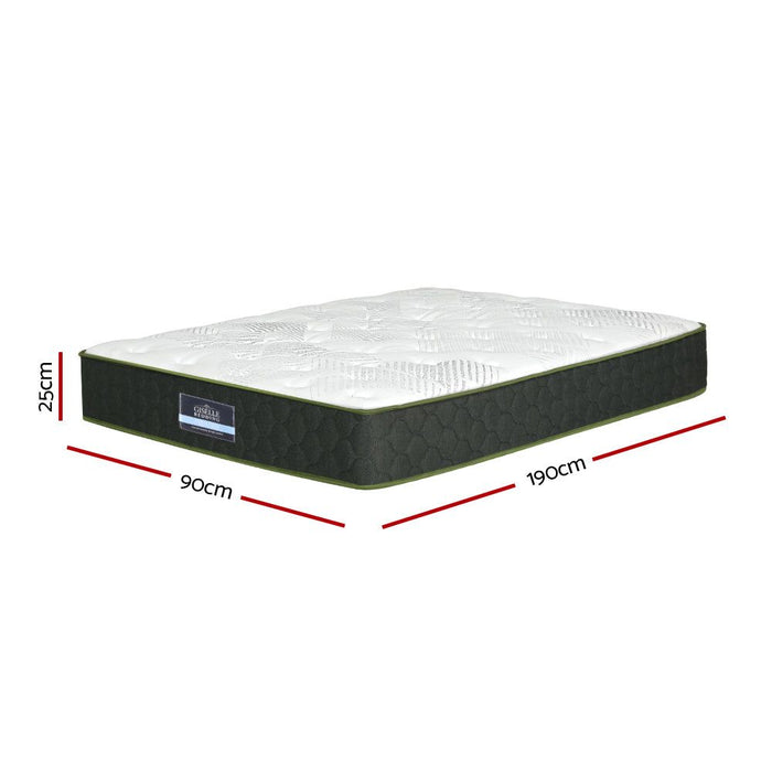 Giselle Bedding 25cm Mattress Green Tea Foam Single -Home Living Store - -