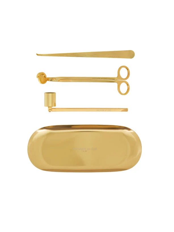 GOLD PLATED CANDLE CARE KIT 4 PIECE
