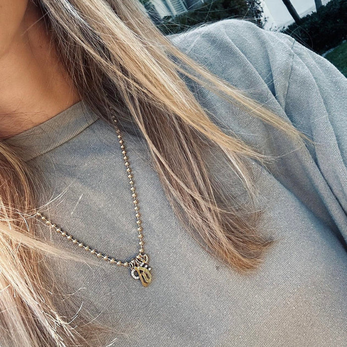 Gothic Initial Chain Necklace