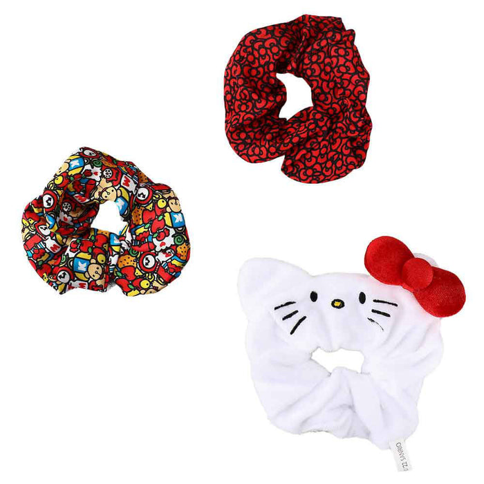 Hello Kitty 3-Piece Scrunchie Set Accessory BIOWORLD