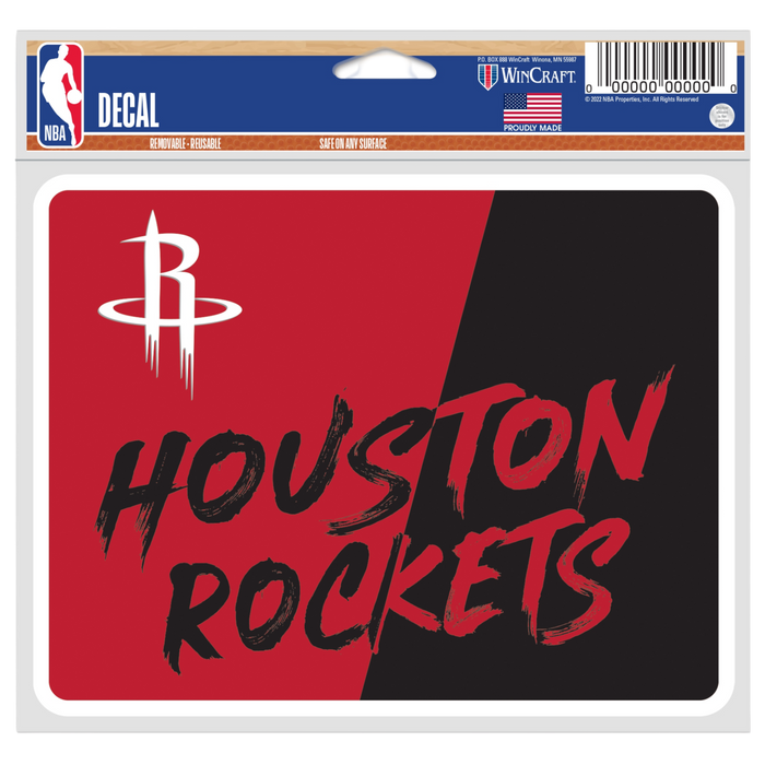 Houston Rockets Wincraft 5.5 x 5.75 Word Split Decal