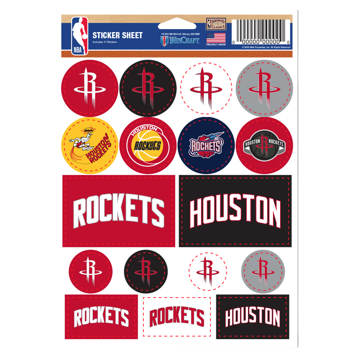 Houston Rockets Wincraft Mini Logo Sticker Pack