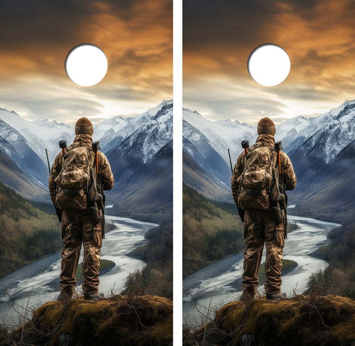 Hunting Alaska Cornhole Design