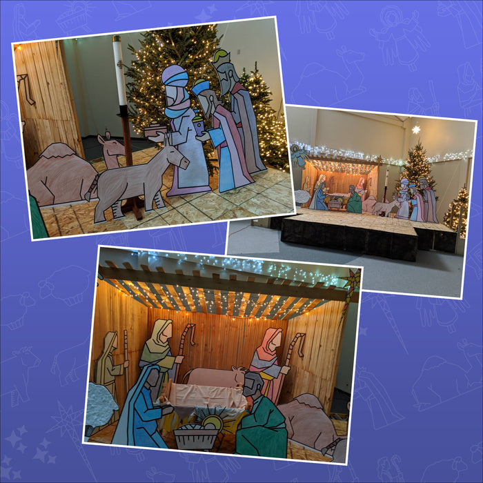 Illustrated Nativity Figures