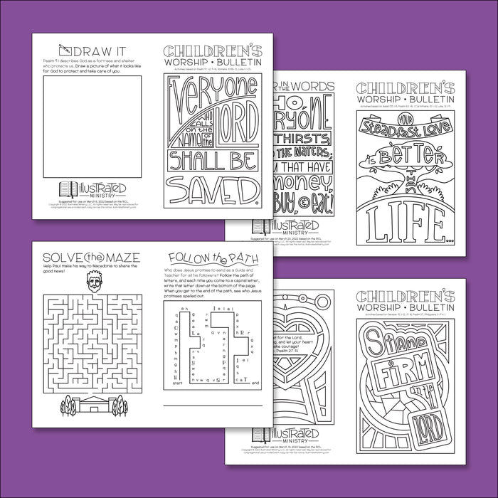 Illustrated Worship Children's Bundle: Spring 2022 (Year C)