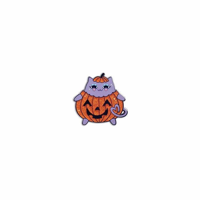 Kawaii Pumpkin Kitty Enamel Pin