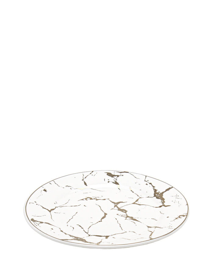 Kitchen Life Golden Side Plate - White & Gold
