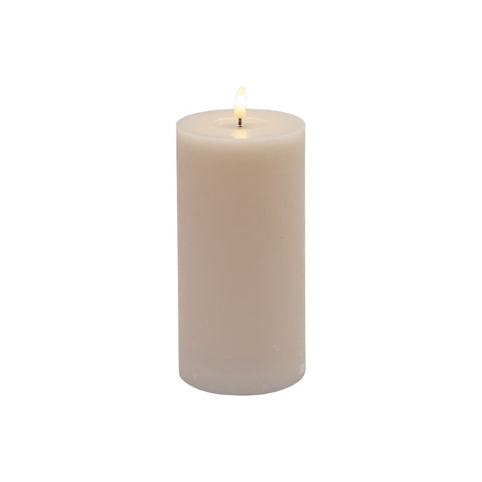 LARGE PINK FLAMELESS PILLAR CANDLE