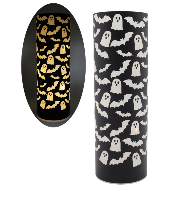 Lighted Bat and Ghost Jar