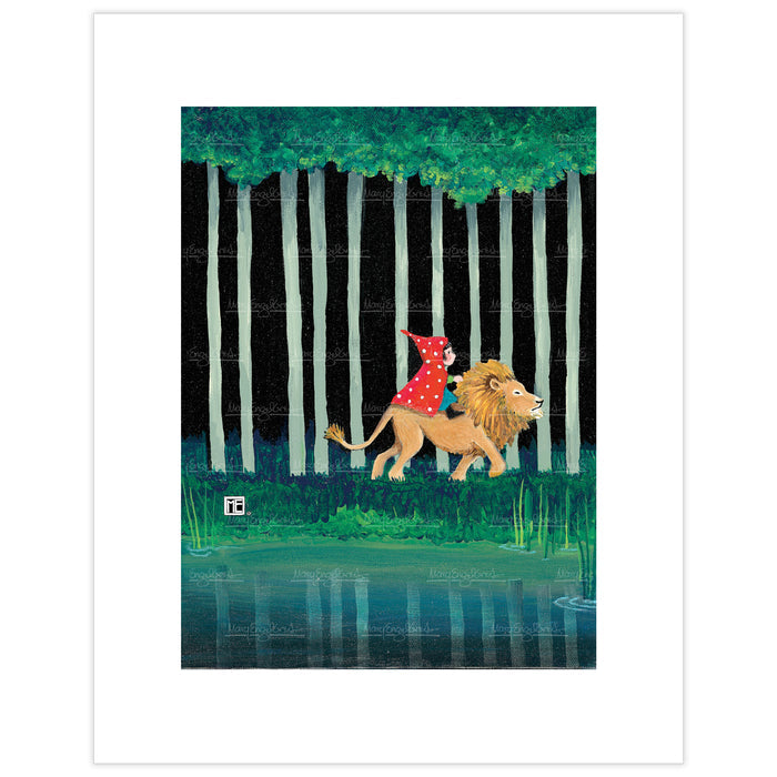 Lion Rider Fine Art Print