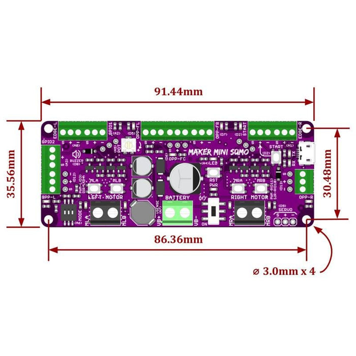 Maker Mini Sumo Controller by Cytron - The Pi Hut