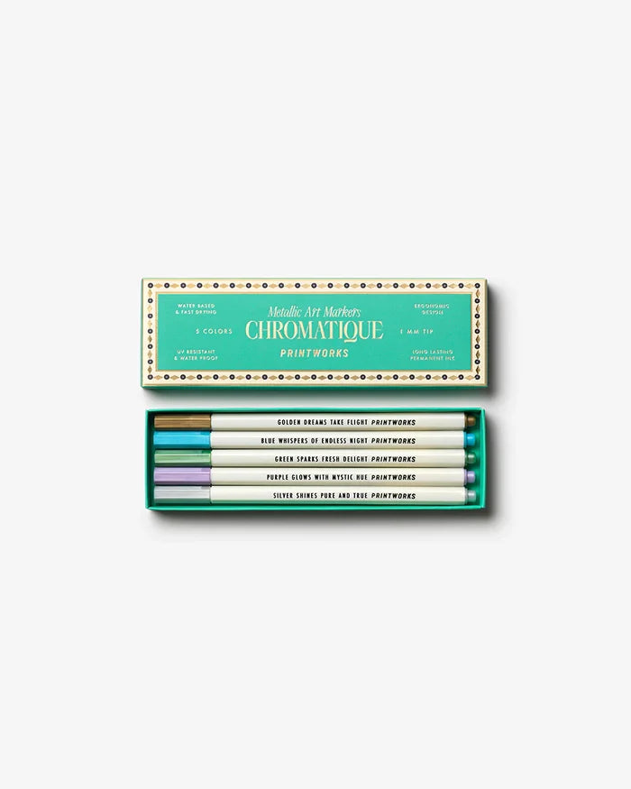 METALLIC ART MARKERS, 5-PACK
