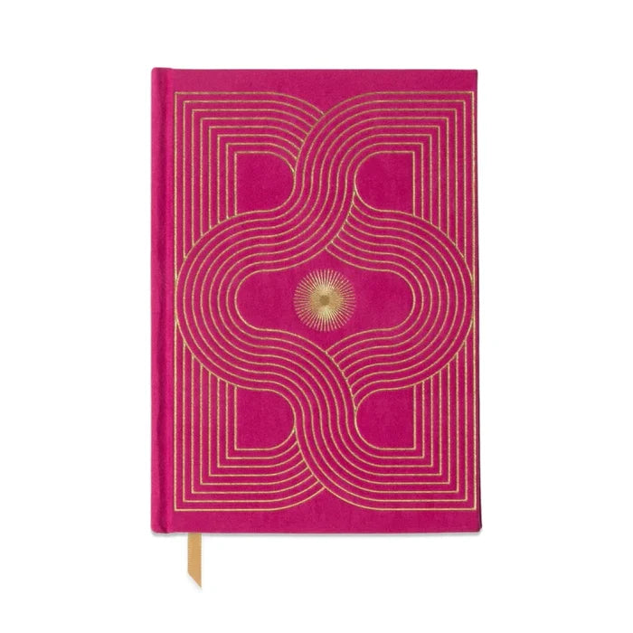 METALLIC SUEDE JOURNAL RADIANT FUSCHIA
