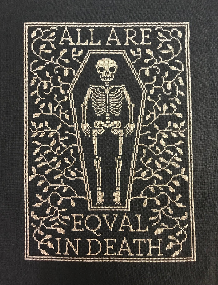Modern Folk Embroidery - All Are Equal In Death - Booklet Chart