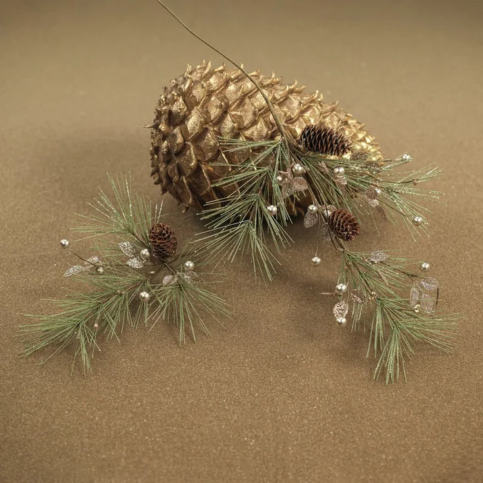 NEEDLE PINE TREE WITH GLITTER BRAND, TALL