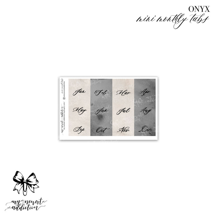 Onyx Date Covers and Tabs