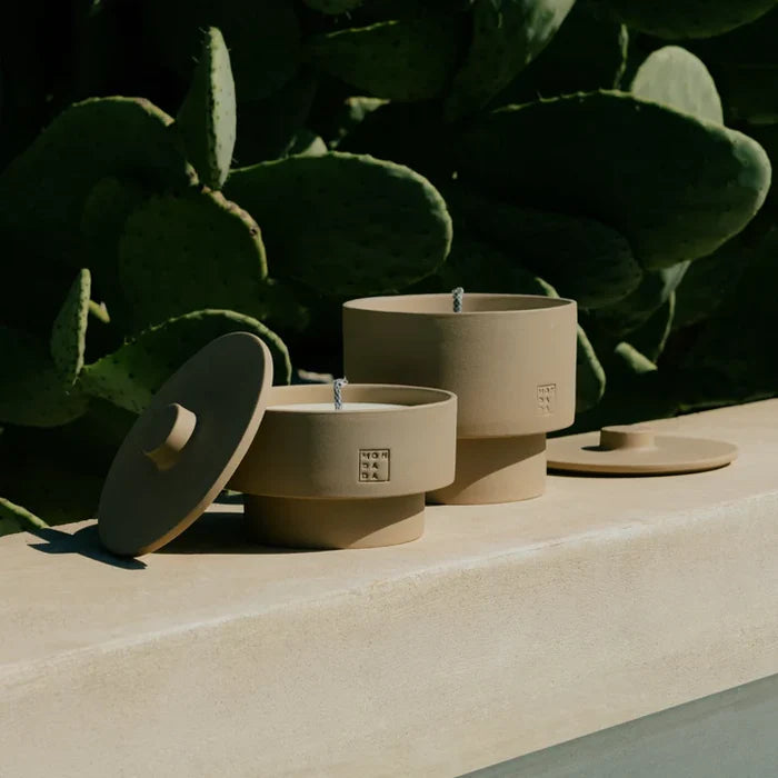 OUTDOOR JUNE CANDLE TWO MARRAKESH NEUTRAL + LID