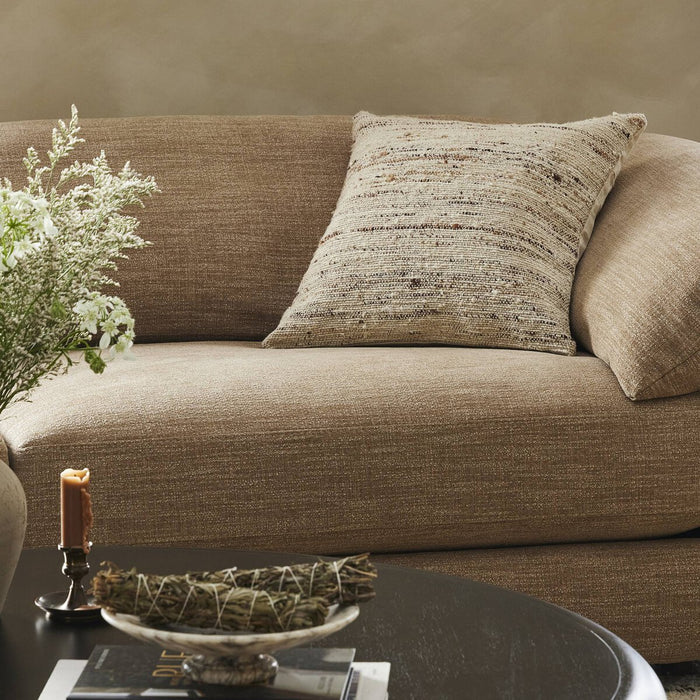 PEMBERLEY PILLOW BEIGE WOVEN 20X20