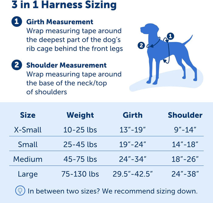PetSafe 3in1 NoPull Dog Harness For Small Dogs Small Black