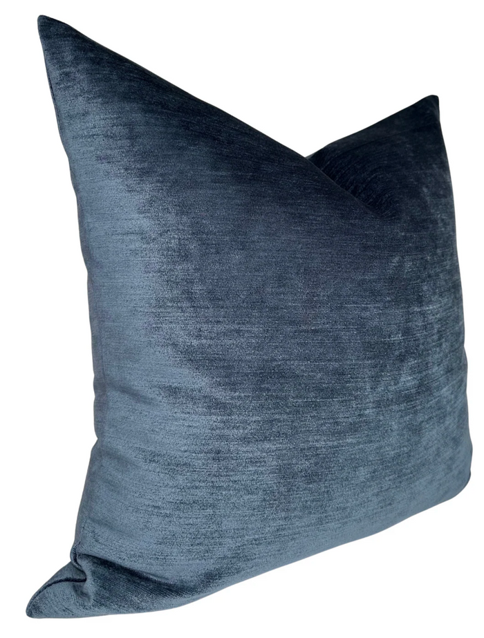 Ready to Ship, 22x22, Sapphire Velvet Pillow Cover