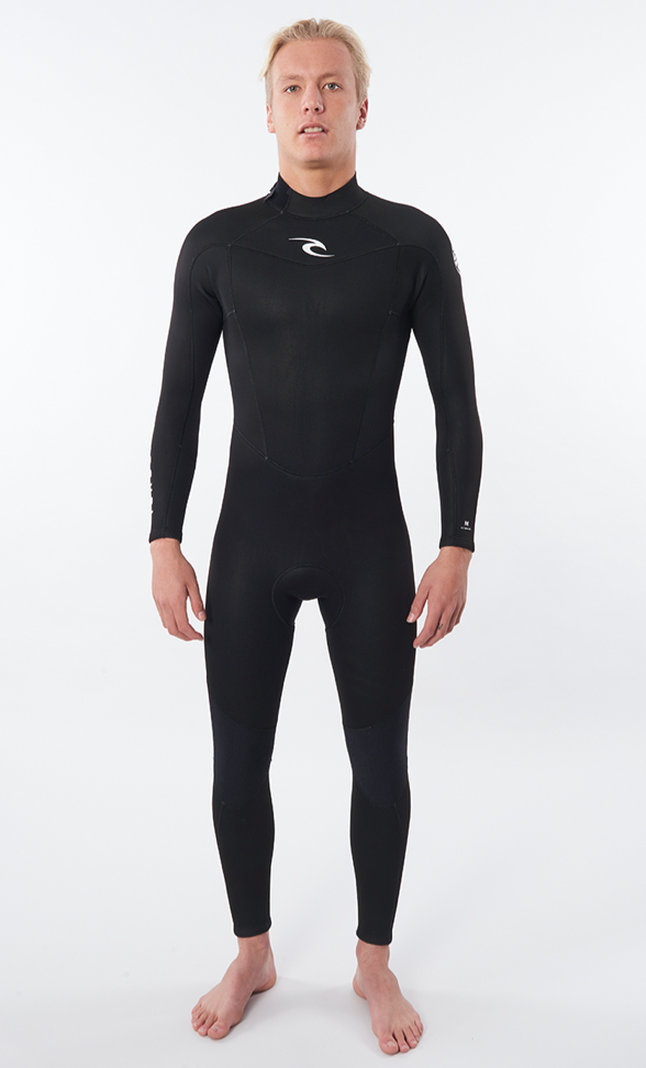 Rip Curl Mens Freelite 3/2 Back Zip Wetsuit - Black