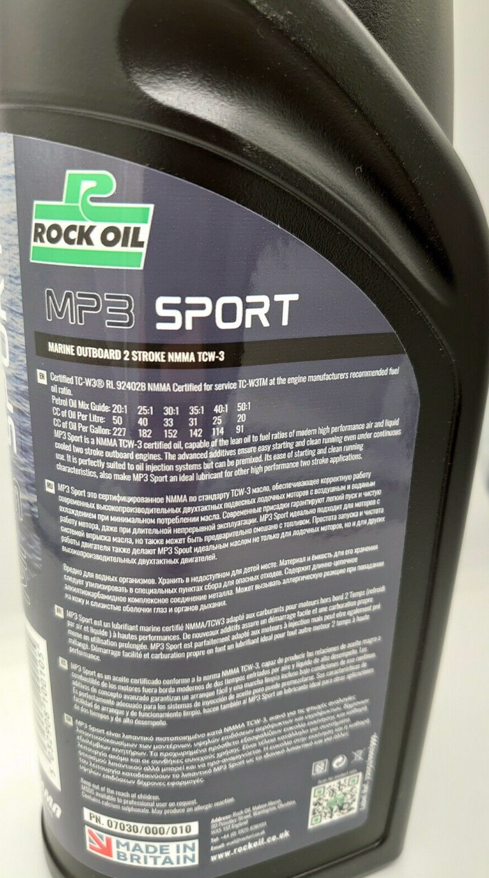 Rock Oil 1L Tc-W3 2 Stroke Marine Oil Pm3 Sport