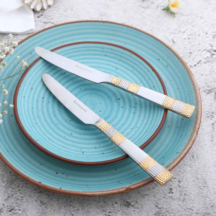 Roma Dinner Knife - Gold Plated - Set of 2pcs