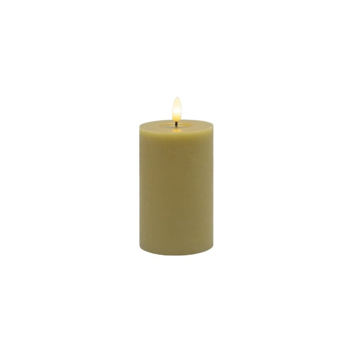 SMALL CHMPAGNE FLAMELESS PILLAR CANDLE