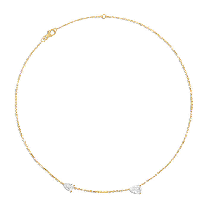 Small Double Pear Necklace